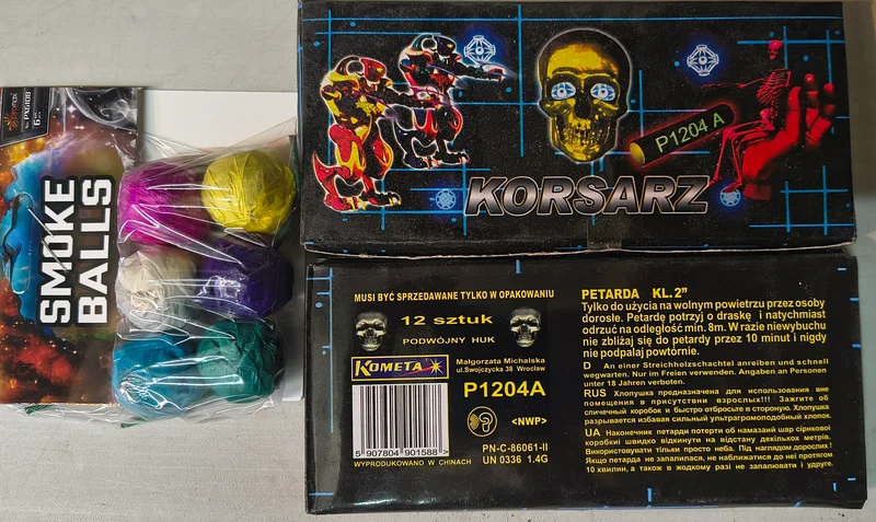 Smoke Balls + gratis petardy Korsarz P1204A – zdjęcie 1 z 1
