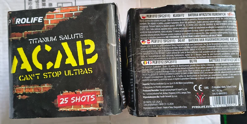 Wyrzutnia hukowa A.C.A.B 25 strzałów – zdjęcie 1 z 1