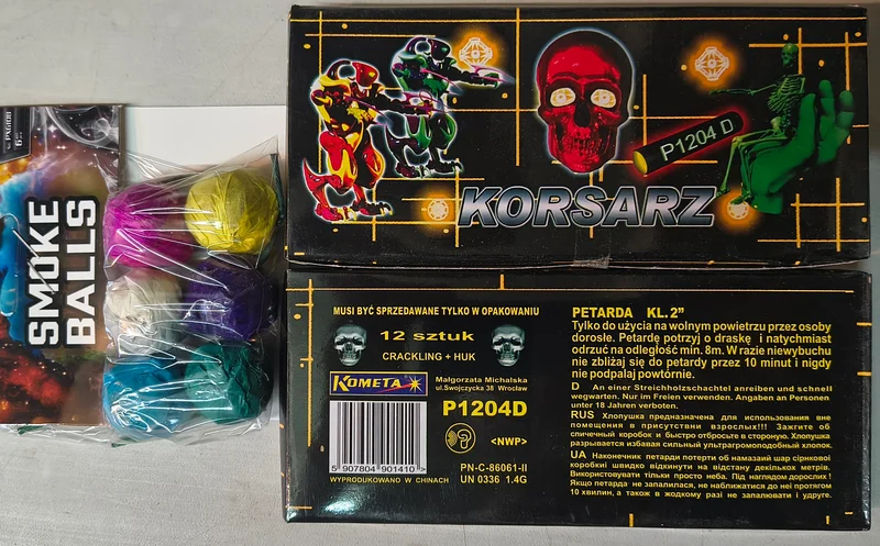Smoke Balls + gratis petardy Korsarz P1204D – zdjęcie 1 z 1